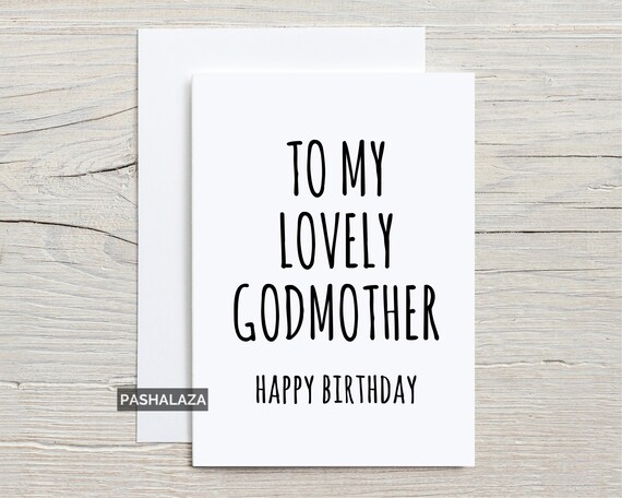Birthday Card for Godmother God Mother Birthday Cards | Etsy