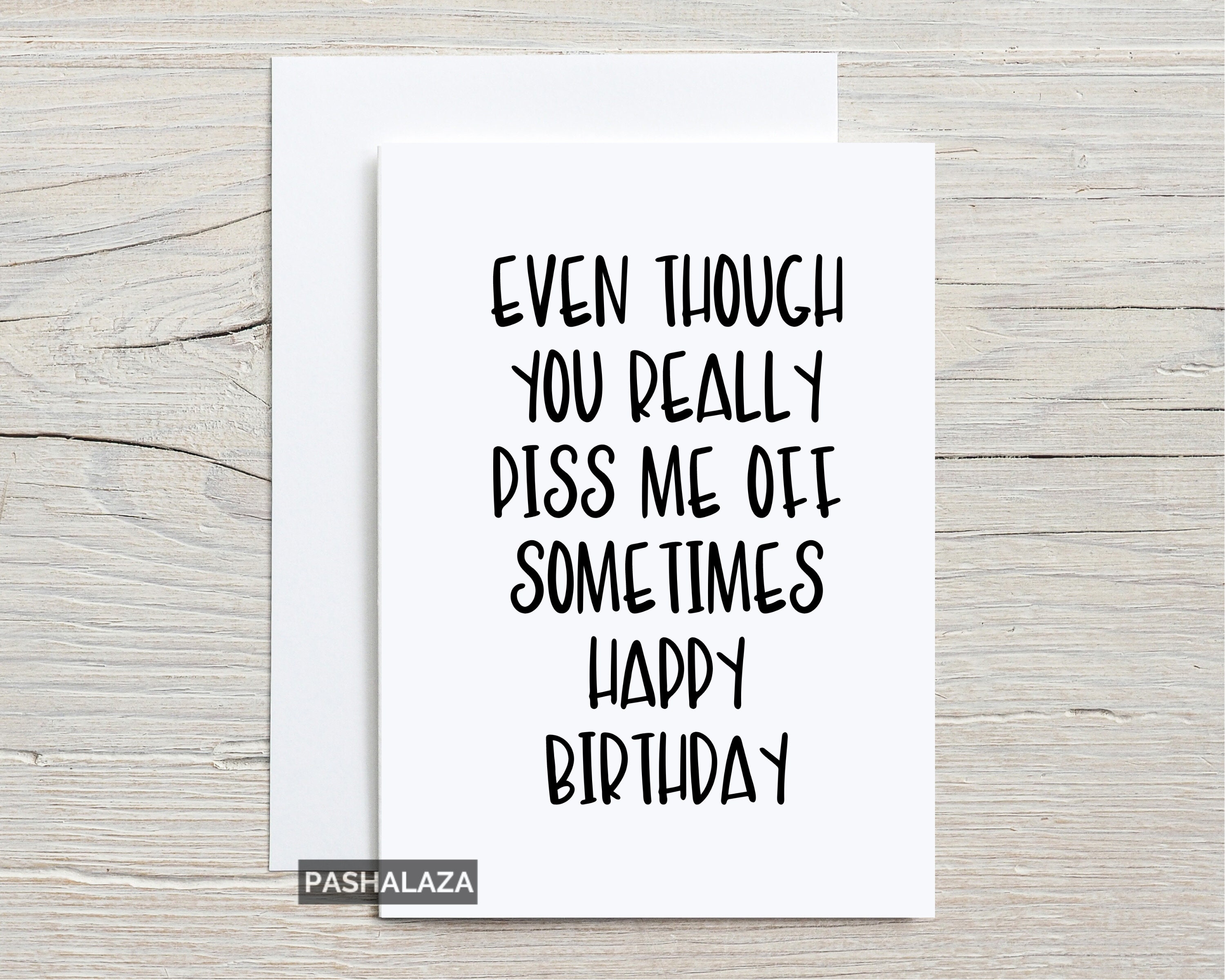 Funny Rude Birthday Card for Him or Her Birthday Card With Etsy