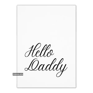 Tarjeta de anuncio de embarazo, "Hola papá" para el futuro padre, anuncio de embarazo para su esposo o novio.