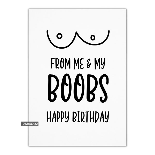 Funny Rude Birthday Card For Boyfriend Or Husband, Naughty Card Him Or Her, Gift For Him, Girlfriend Wife