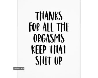 Funny Rude Anniversary Card: Love Card For Him or Her