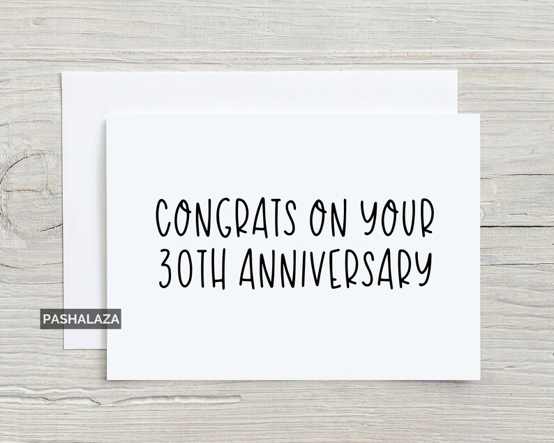 Girlfriend Unique Card For Men /& Women Anniversary Card For Boyfriend 30th Anniversary Card For Her Or Him Husband Or Wife