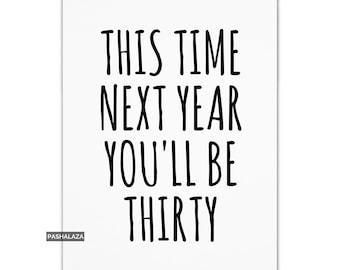 Funny 29th Birthday Card: Cheeky Age Joke