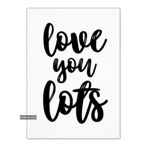 Biglietto di auguri per ogni occasione per lei o per lui, elegante biglietto di auguri con scritta, biglietto "Just Because Love You"