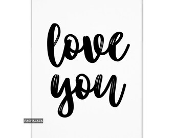 Love You Card For Her Or Him, Novelty Card For Boyfriend Girlfriend Husband Or Wife, Anniversary Card