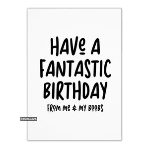Cartão de aniversário engraçado e rude para ele ou ela, cartão de piada para homens e mulheres, cartão de felicitações exclusivo e inovador com citação de humor, cartões de aniversário engraçados