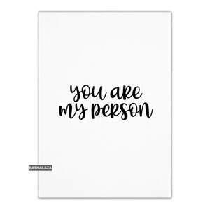 Anniversary Or Love Card For Her Or Him, Card For Boyfriend Girlfriend Husband Or Wife, Romantic Anniversary Card For Partner