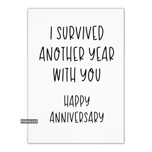 Tarjeta de aniversario divertida para esposo o esposa, tarjeta de aniversario para novio o novia, tarjeta de felicitación novedosa y única para hombres y mujeres