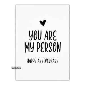 Biglietto d'auguri romantico per anniversario per marito o moglie, biglietto d'auguri unico con citazione per lui o per lei, biglietti d'auguri semplici per anniversario, regalo per anniversario