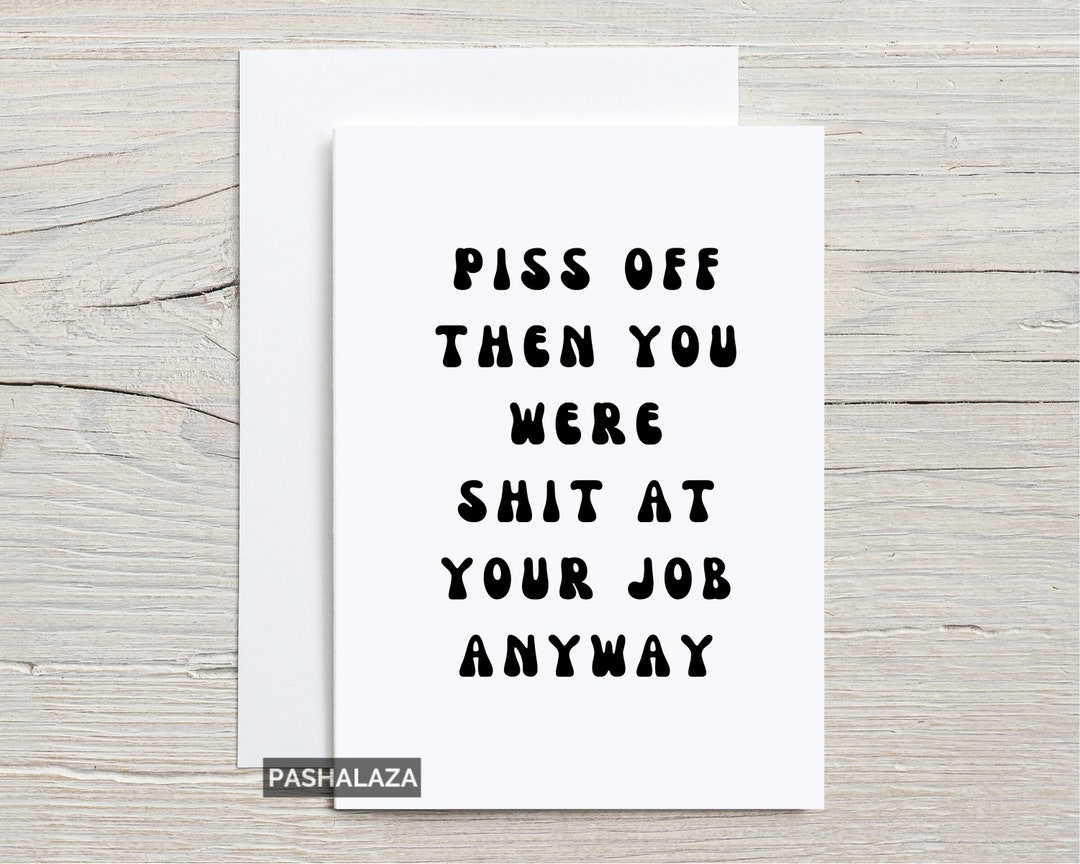 Carte de départ drôle pour un collègue de travail carte de - Etsy France