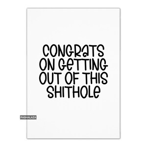 Carte de départ drôle pour collègue de travail, carte de départ grossière pour lui ou elle, cadeau de départ drôle pour patron, cadeau de départ humour adulte pour ami