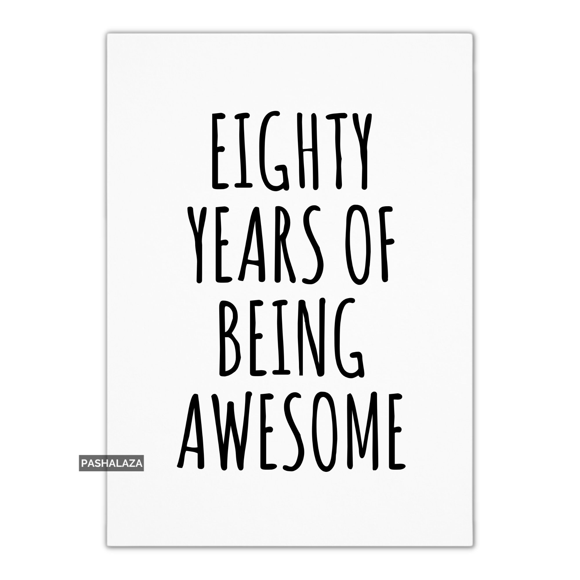 Funny 80th Birthday Card: Age Banter Novelty Greeting Card