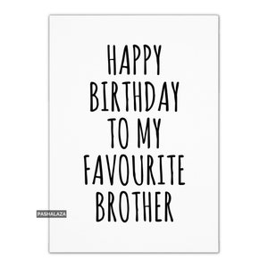 Carte d'anniversaire drôle pour frère, carte d'anniversaire humoristique avec citation, carte de soeur