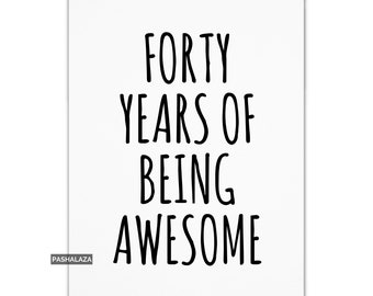 Funny 40th Birthday Card Men, 40th Birthday Card Women, 40th Birthday Card Man, Funny 40th Birthday Card Her, 40th Gifts