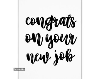 New Job Card For Her, Congratulations On Your New Job, Greeting Card For Colleague, Coworker Leaving Cards