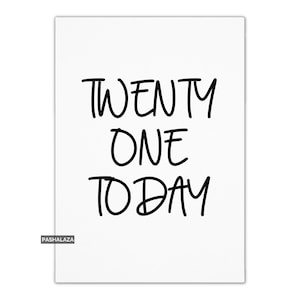 21st Birthday Card: Simple Minimalist Design
