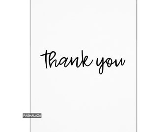 Simple Thank You Card For Teacher - Wedding - Baby Shower Or Other Occasions