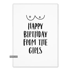 Funny Rude Birthday Card For Him Or Her, Cheeky Joke Birthday Card For Men & Women, Unique Unusual Hilarious Happy Birthday Wishes Card