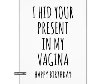 Funny Rude Birthday Card For Boyfriend or Husband
