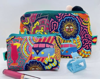 Handmade, Hippie print Makeup/Wash bags