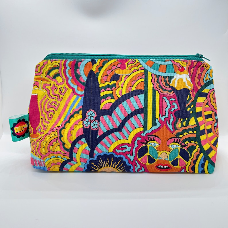 Handmade, Hippie print Makeup/Wash bags image 6