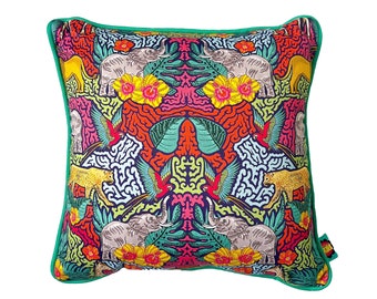Handmade, Sustainable Jungle Cushion Cover