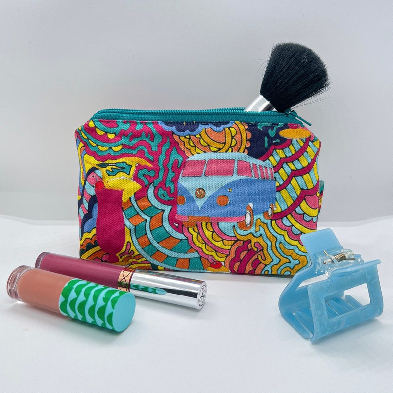 Handmade, Hippie print Makeup/Wash bags Small