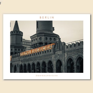 Berlin Photography Oberbaumbrücke Berlin Germany Photo Print  wall Decor / Architecture Photography / Digital Download