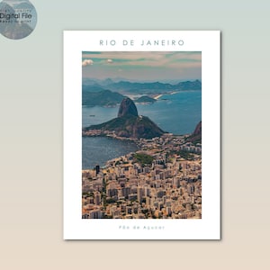 Rio de Janeiro Brazil Photography Pão de Açucar art print Brazil Photo Print  wall Decor / Architecture Photography / Digital Download