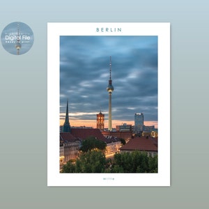Berlin Mitte Print Photography Tv tower Germany Photo Print  wall Decor / Architecture Photography / Digital Download