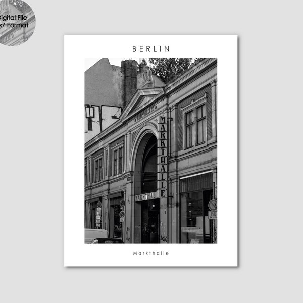 Markthalle Berlin Print Photography Kreuzberg Germany Photo Vintage Print  wall Decor / Architecture Photography / Digital Download