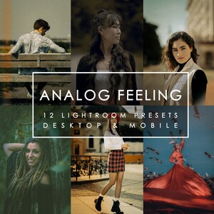 Analog Film Lightroom Presets | 12 Desktop & Mobile Presets | Retro Vintage Analog Film Presets | Old Film Presets for Lightroom Kodak Style