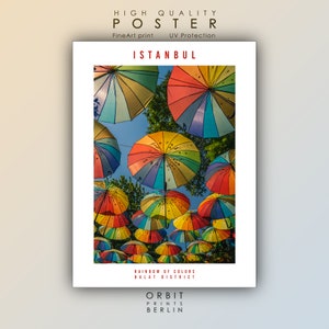 Istanbul Poster, Istanbul Umbrellas, Istanbul Wall Art, Istanbul Photo Istanbul Poster Print Istanbul Wall Decor Turkey