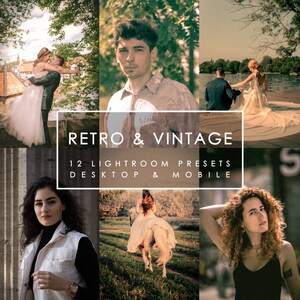 Retro Lightroom Presets | 12 Desktop & Mobile Presets | Vintage Film Presets | Film Presets for Lightroom | Kodak Style Presets