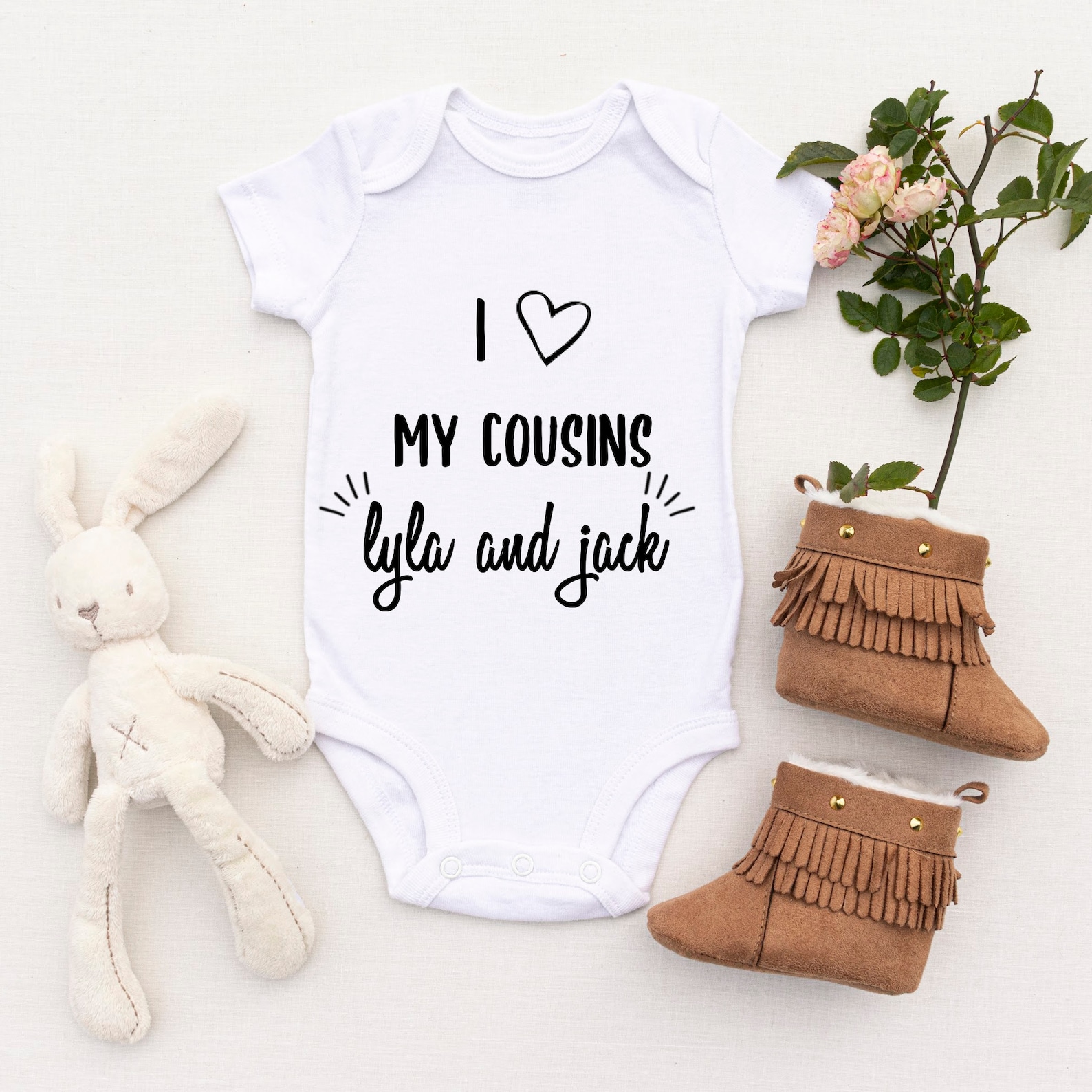 I Love My Cousins Baby Grow Baby Onsie Baby Announcement - Etsy