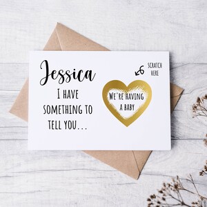 Annonce de grossesse personnalisée, devinez quelle carte de révélation de grossesse, nous avons un bébé, annonce de bébé, carte surprise à gratter