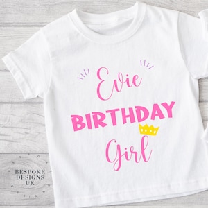 Kid&#39;s Birthday T-shirt, Birthday Keepsake T-shirt, Children&#39;s Birthday Gift, 1st Birthday T-shirt, Girls Birthday, 3rd Birthday T-shirt