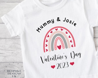 Kinderen Valentijnsdag T Shirt, Kinderen Valentijnsdag Outfit, Ik hou van mijn papa Top, Gepersonaliseerde Childrens Top, Valentijnsdag T-shirt