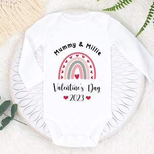 My First Valentines Day Baby Vest, Personalised Baby Grow, Custom Baby Onesie, Baby Gift, Baby Shower Gift, Custom Body Suit, Cute Baby