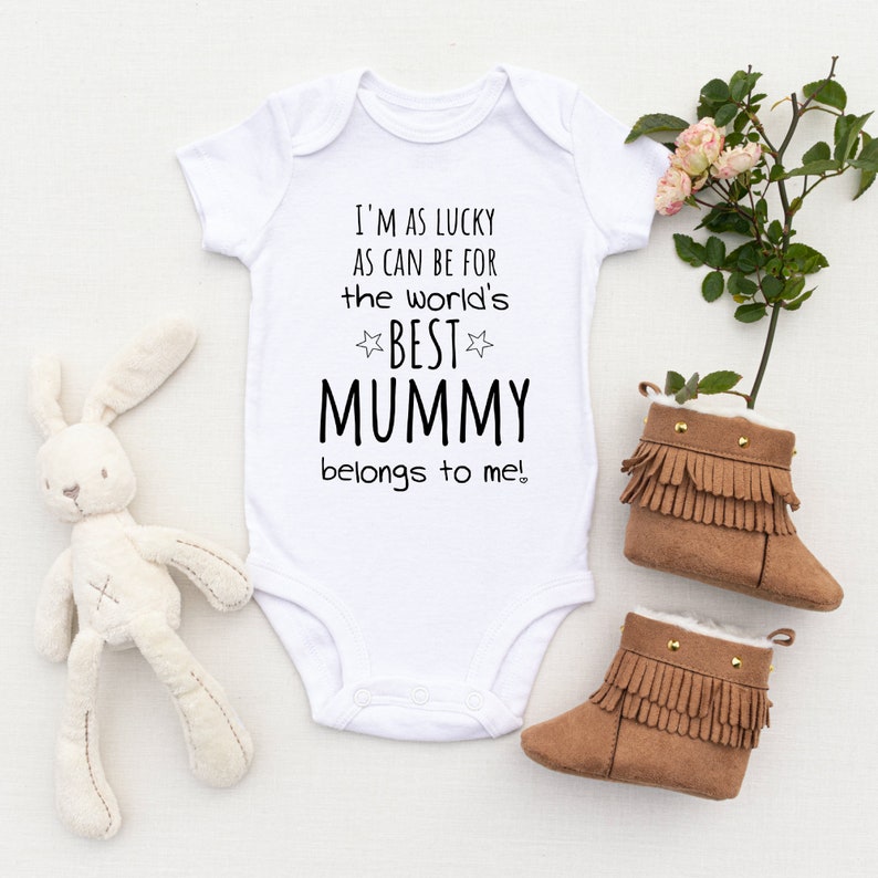 Worlds Best Mummy 1st Mothers Day Baby Onsie First Time Mum Baby grow personalised Vest Mother/'s Day Gift Happy Mothers Day Baby Grow