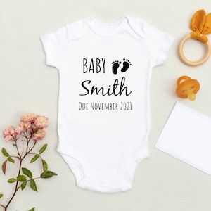 Personalised Custom Baby Grow - Baby Vest,Baby Bodysuit, Custom Baby Onesie, Baby Shower Gift, Baby Announcement Baby Grow,Personalised Gift