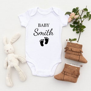 Baby Announcement Baby Grow - Name Baby Grow, Personalised Baby Grow, Custom Baby Onesie, Baby Gift, Baby Shower Gift, Social  Distancing