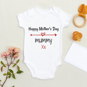Happy Mothers Day Baby Grow - 1st Mothers Day Baby Onsie, Mother's Day Gift, First Time Mum, New Mum,  New Mummy, Baby grow personalised
