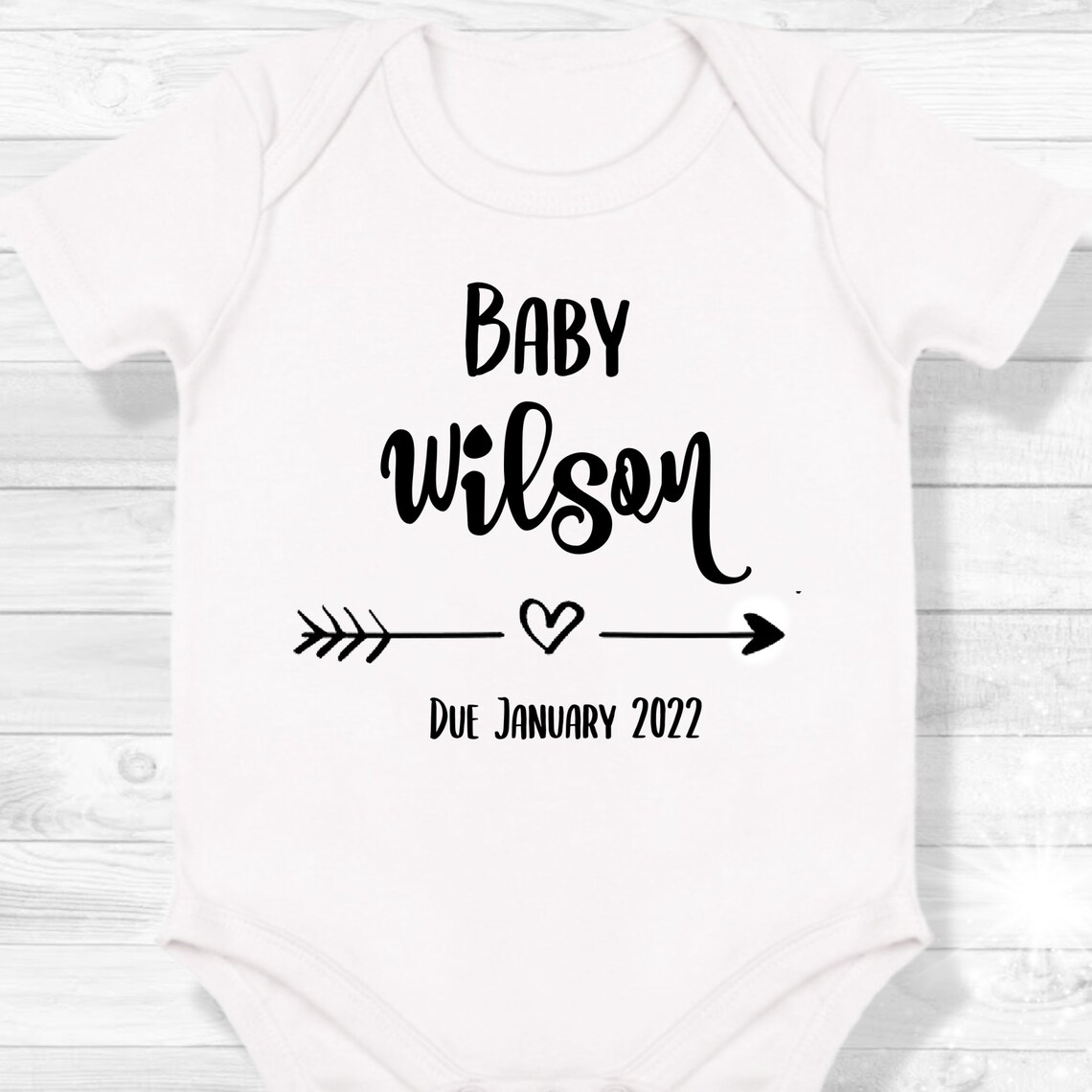 Baby Announcement Baby Grow Name Baby Grow Personalised Etsy
