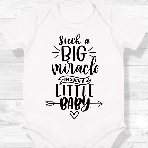 Tiny Miracle Baby Grow Baby Announcement Baby Vest, Baby Bodysuit,  Premature Baby, Prem Baby, Baby Shower, Baby Grow,personalised Gift, 
