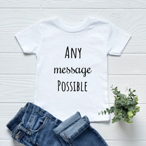Custom Personalised Kids T-shirt, Any Message Tee, Custom Name T-shirt, Girls T-shirt, Boys T-shirt, Kids Name Shirt, Name T-shirt, Any Name