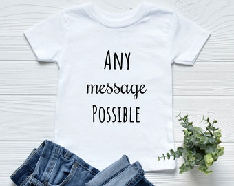 T-shirt personnalisé pour enfants, tout t-shirt à message, t-shirt de nom personnalisé, t-shirt de filles, t-shirt de garçons, chemise de nom d’enfant, t-shirt de nom, n’importe quel nom