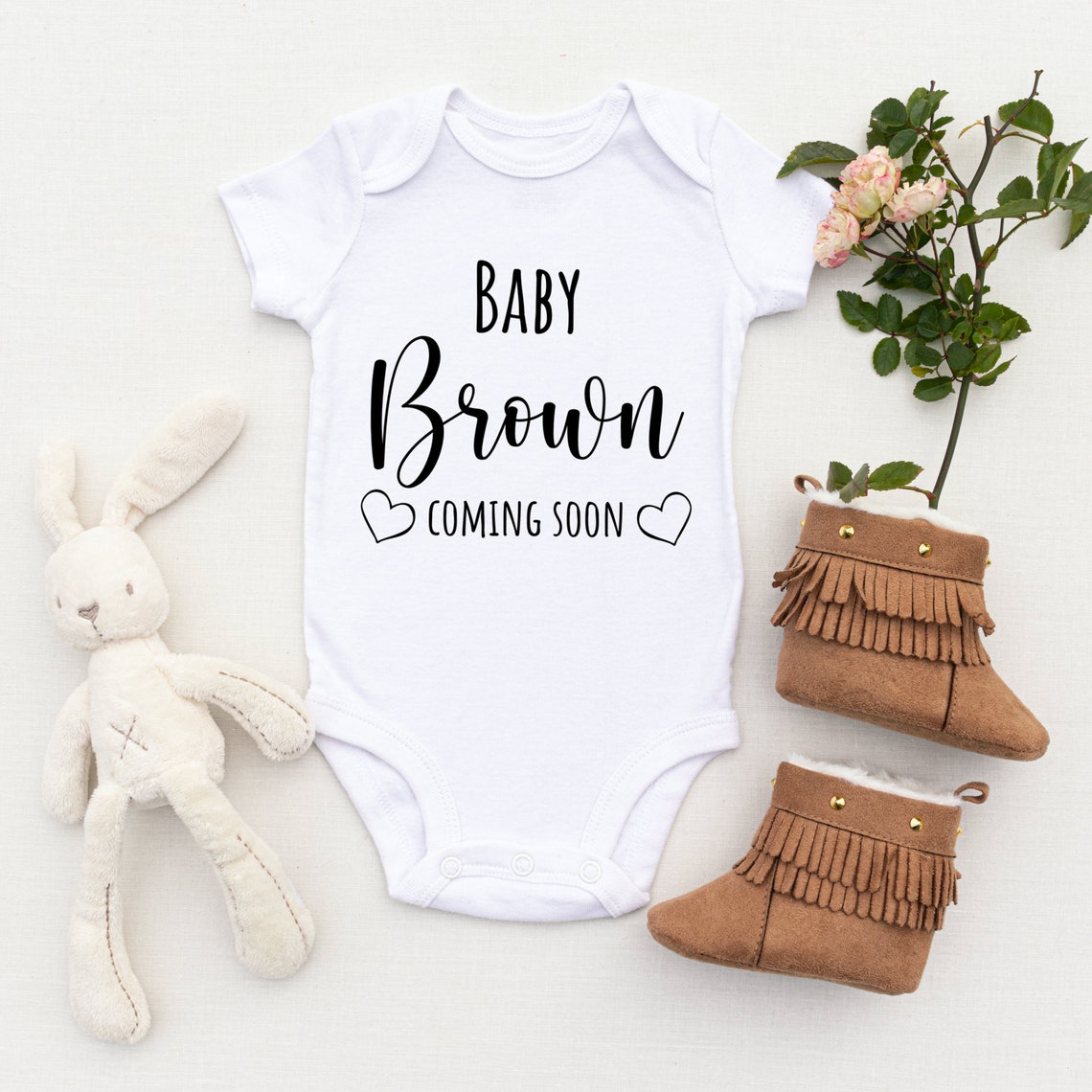 Personalised Baby Grow Baby Announcement Baby Grow Custom Etsy UK