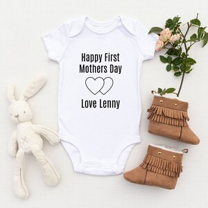 Happy Mothers Day Baby Grow - 1st Mothers Day Baby Onsie, Mother's Day Gift, First Time Mum, New Mum,  New Mummy, Baby grow personalised