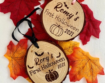 My first Halloween, Baby’s first halloween, First halloween keepsake, First halloween ornament, Engraved Ornament